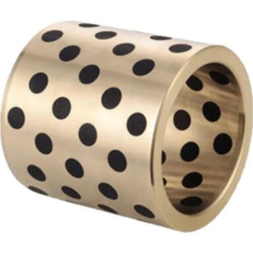 1pcs 45mmx65mm graphite brass sleeve oil-free bushing self-lubricating bearing wear-resistant compressive alloy