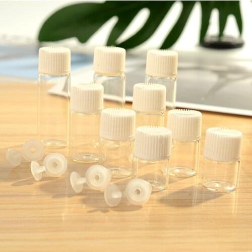 100pcs 1ml 2ml 3ml 5ml Empty Dram Clear Glass Essential Oil Bottle Thin Glass Small Perfume Oil Vials Sample Test Bottle