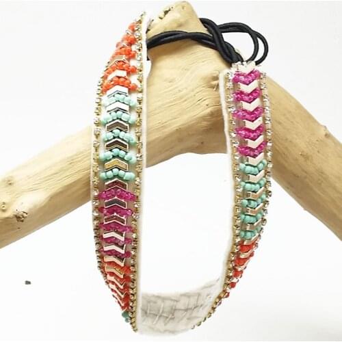 2020 Handmade Geometric Statement Headbands for Women Elastic Rubber Headwear Best Wedding Jewelry for Bride Hair Accessories