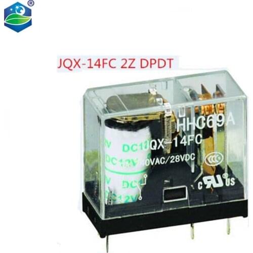 5pcs/lot DPDT DPST JQX-14FC 5A DC/AC 12V/24V Coil Electromagnetic Power Relay, PCB Mount relay, G2R omrons,8 pins