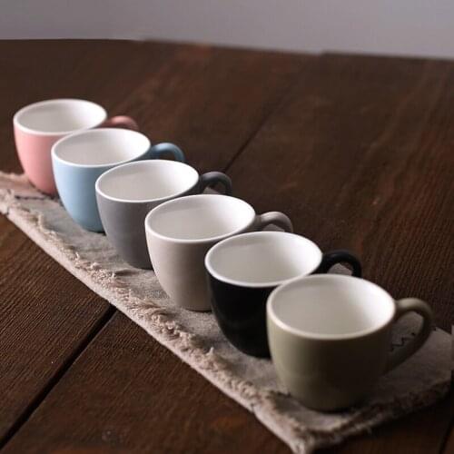 6PCS/Set Good Quality Porcelain Coffee Mugs Ceramic Latte Espresso Tea Cups Cute Kitchen Office Home Tableware Housewarming Gift