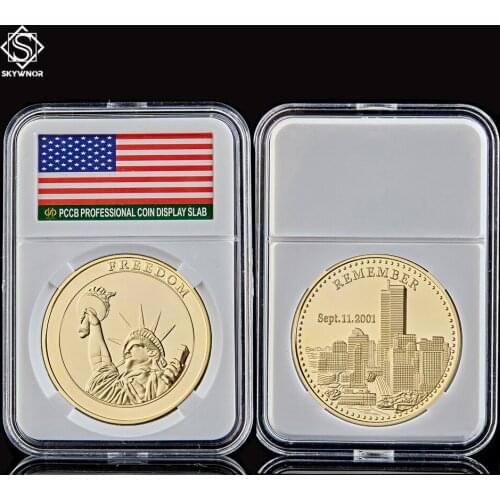 American World Trade Center Statue Of Liberty Gold Coins Value Collection w/ Capsule Protection