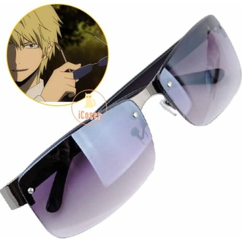Anime Durarara Shizuo Heiwajima Cosplay Props Sunglasses Anime Purple Glasses Goggles Eyewear Cosplay Accessories for Men Women