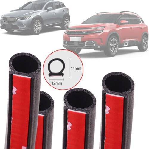 Car-Styling Car Door Sealing Strip Rubber 4 Meters Big D Type Waterproof Trim Sound Insulation Soundproof Strip Auto Accessories