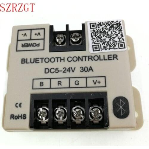 RGB LED Bluetooth Controller for RGB 5050 3528 LED Strip Lighting by Android / IOS Smartphone;DC5-24V 30A