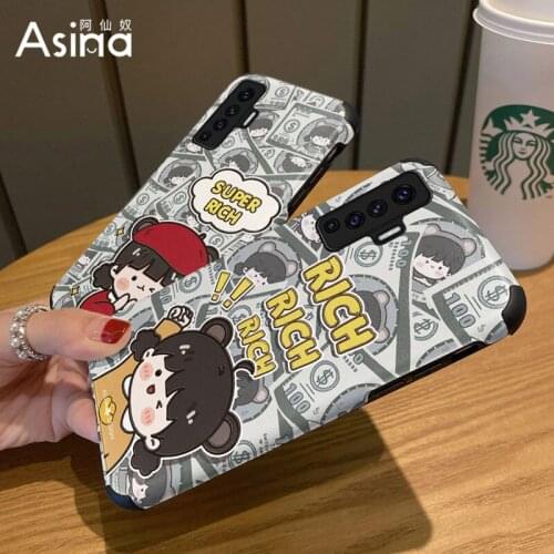 ASINA Imitation Lambskin Case For VIVO X50 60 30 Pro Cover Cartoon Silicone Bumper Cases For Vivo Z5X Z1Pro iQOO Neo Y17 V17