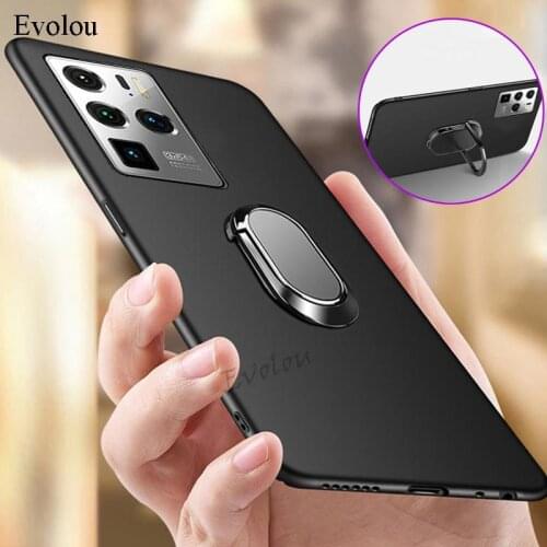 Magnetic Metal Holder Case For ZTE Nubia Z30 Pro Axon 20 Nubia Red Magic 6R Ultra-thin TPU Cover For ZTE A2121 Blade 20 V2020