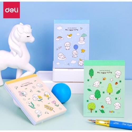 Deli 21718 Notepad Transparent Sticky Note Pads Waterproof Self-Adhesive Memo Notepad School Office Supplies Stationery