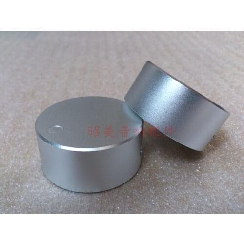 Diameter 48 High 22 Knob Aluminum Alloy Solid Knob Volume Potentiometer Knob Luxury HIFI Audio Amplifier Knob
