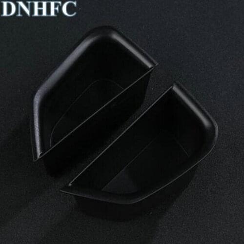 DNHFC Front Door Storage Box For Alfa Romeo Giulia 2017 Black Tray With include slip mat Newest Set of 2pcs