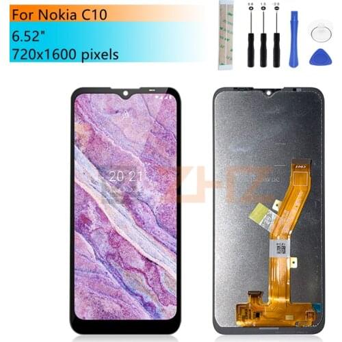 Screen For Nokia C10 LCD Display Touch Screen Digitizer Assembly For Nokia C10 TA-1342 Lcd Screen Replacement Repair parts 6.52"