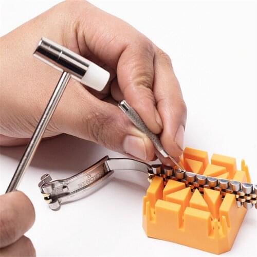 Watch Band Bracelet Link Repair Remover Tool Hammer Punch Pins Strap Holder Kit Meters of the Meter Repair Accessories Tools
