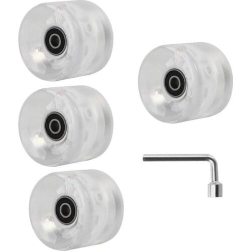 1 Set Roller Skate Wheels Luminous Fast Rotating Non-slip LED Sliding Skate Wheels Replacement for Skating