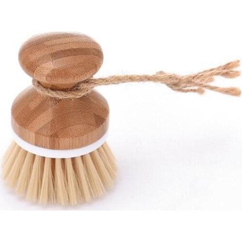 Creative Bamboo Handle Cleaning Brush Pan Dish Bowl Pot Brush Household Kitchen Cleaning Tools