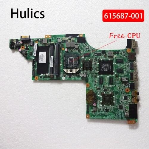 Hulics Original DA0LX8MB6E1 615687-001 For Hp Pavilion DV7 DV7T DV7-4000 Laptop Motherboard DDR3 Free CPU