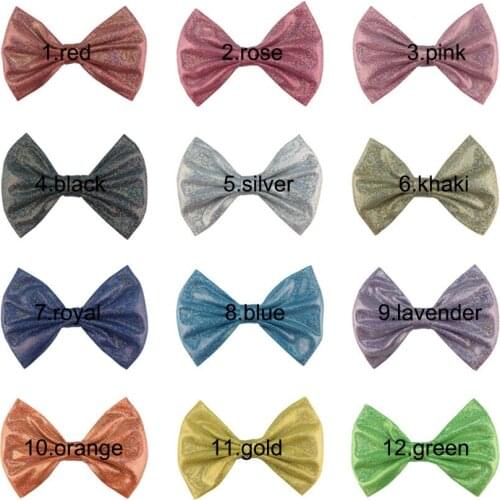 MengNa 60pc/lot 2019 New 4 Inch Gold Glitter Hair bow For Children Girls headband or clips Headwear DIY Hair Accessories