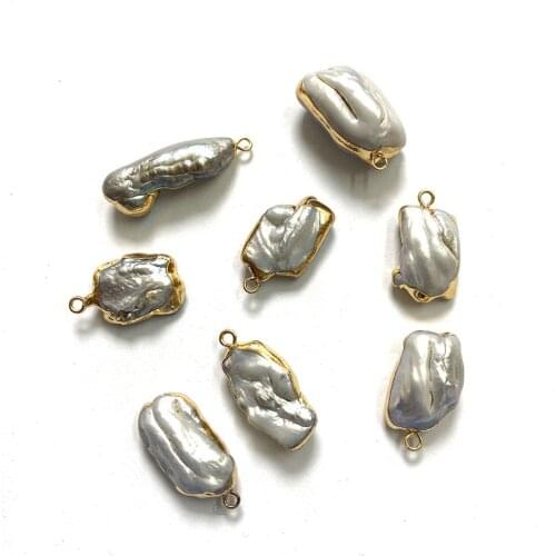 Trendy Large Irregular Shape Freshwater Pearl Pendant Chinese Fashion Pendant Beach Summer Style Handmade Gift Can Be Wholesale
