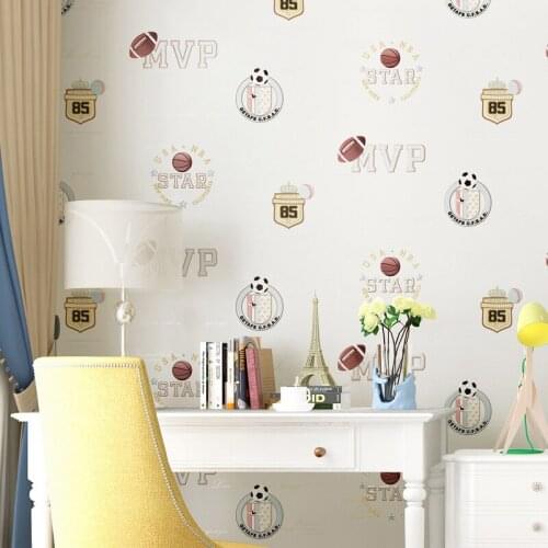 Wallpaper Cartoon For Children Bedroom Green Creamy White Blue Wallpapers Roll For Kids Boy Girls Room Walls Papel Pintado