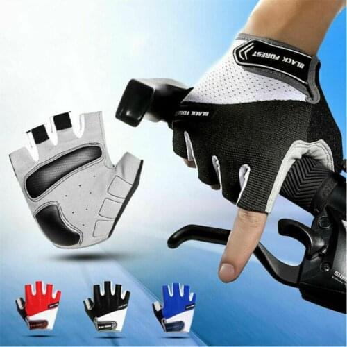 1 Pair Riding Gloves Cycling Outdoor Fitness Women Men Weight Lifting Non-Slip Breathable Half Finger Motorcycle Accessories