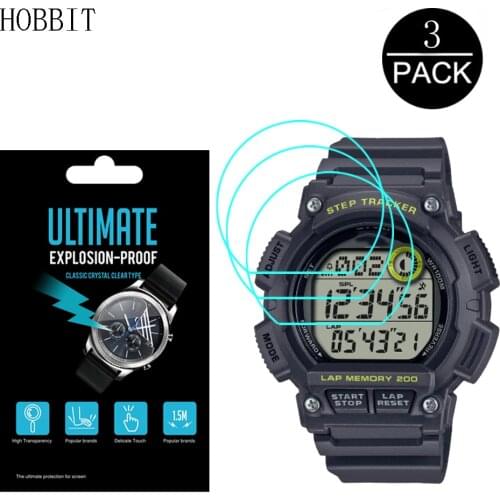 3Pcs Transparent Nano Explosion Proof PET Film For Casio WS-2100H SmartWatch Anti-fingerprint Screen Protective Film Not Glass