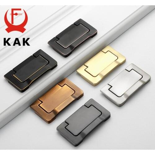 KAK Hidden Tatami Door Handle Floor Handle Bench Drawer Knobs Zinc Alloy Black Door Pulls Kitchen Cabinet Handle Hardware