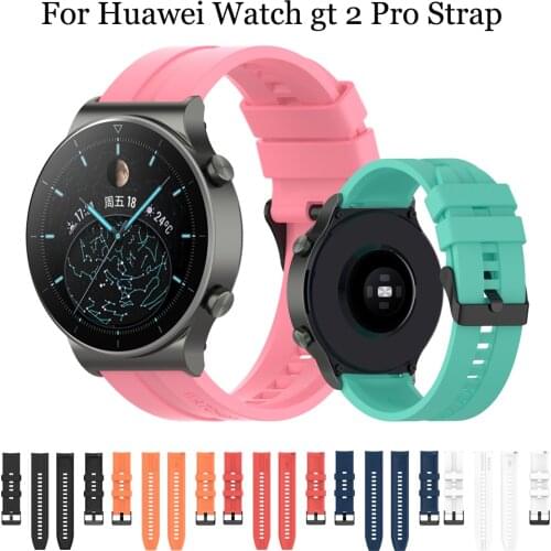 For Huawei Watch GT/GT 2 46mm/GT2 Pro Strap 22mm Silicone For Samsung Galaxy Watch 3 45mm replacement Bracelet Smart accessories