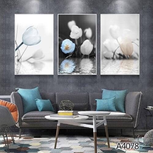 Modern Abstract Oil Painting Print on Canvas 3pcs Modular Color Flower Canvas Printing Wall Art Picture Painting for Home Decor