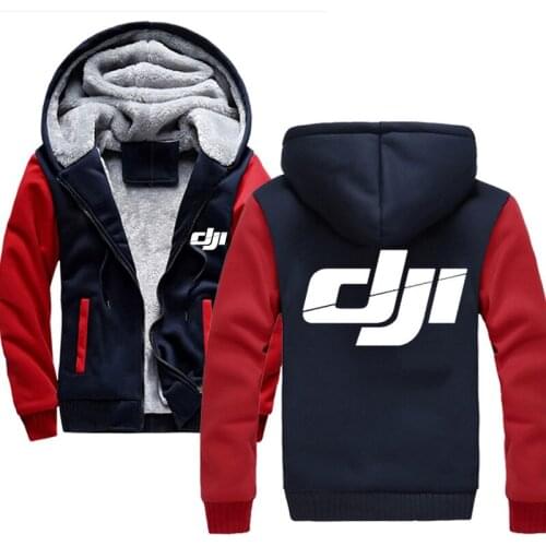 Dji phantom Sweatshirt Fleece Warm Male Clothing 2020 Winter Mens Thicken Hoodies Harajuku Streetwear Brand Jacket Casual Coat