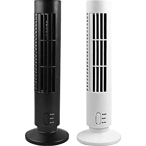 Retro Vertical Humidification Tower Fan Floor Standing Fan USB Household Water Cooling Fan Home Office Bladeless Large Wind Fan