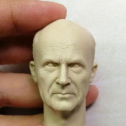 Blank 1/6 Scale Field Marshal Doenitz Head Sculpt Unpainted Fit 12" Figure