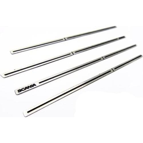 1/14 rc scania truck side skirt plate decorative parts metal logo strip sets for tamiya 1:14 scale R470 R620 56323 rc trailer