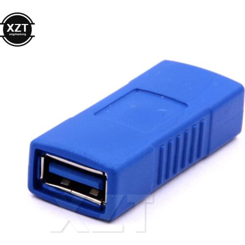 10pcs/lot Hot USB3.0 Type A Female to Female Adapter Converter Extension Plug Connector USB 3.0 AF To AF Connector adpater