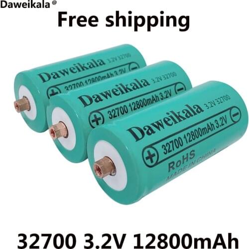100% Original 32700 12800mAh 3.2V lifepo4 Rechargeable Battery Professional Lithium Iron Phosphate Power Battery with screw