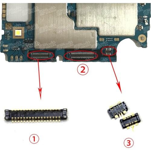 2pcs/lot For Samsung A30 A305 A305F LCD Display FPC / USB Charger Charging Plug / Battery FPC Connector Contact on Board