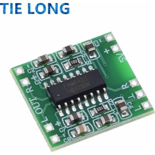 5PCS PAM8403 Super mini digital amplifier board 2 * 3W Class D digital amplifier board efficient 2.5 to 5V USB power supply