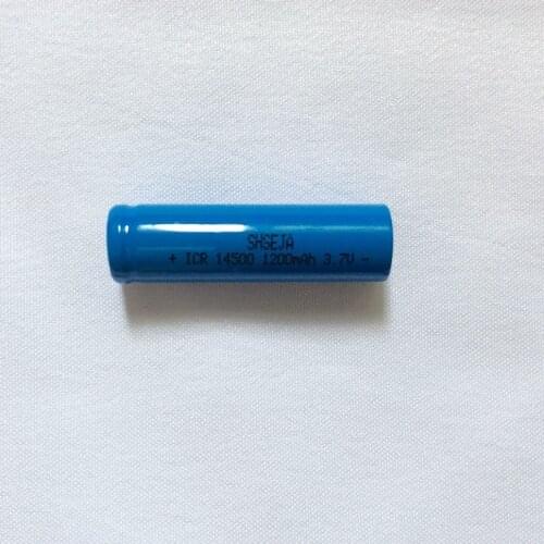 6Pcs 14500 Battery 3.7 V 1200mAh li-ion Battery ICR14500 3.7 Volt AA Rechargeable Battery Baterias For LED Flashlight
