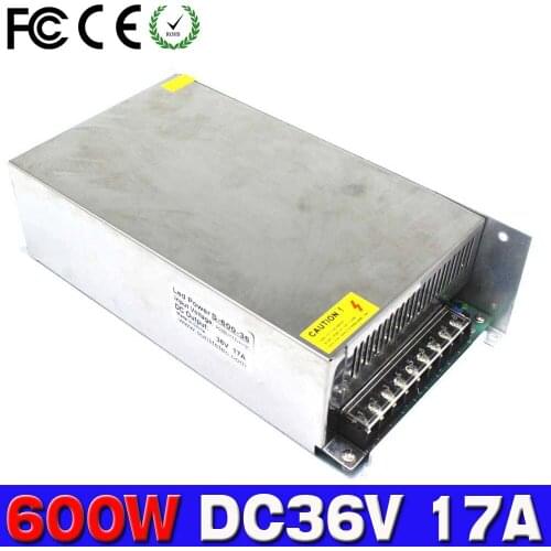600W 36V 17A Single Output Switching power supply High Quality Power Adapter DC36V AC to DC Power Supply for Stepper CNC CCTV
