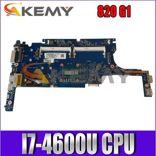 802499-601 802499-001 For HP Elitebook 820 G1 I7-4600U Laptop Motherboard 6050A2630701-MB-A01 SR1EA DDR3 Notebook Mainboard