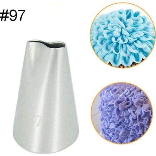 #97 Stainless Steel Icing Piping Nozzles For Confectionery Cake Decorating Tips Rose Petal Metal Cream Pastry Nozzle Baking Tool