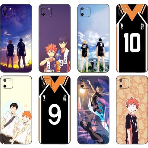 Black tpu Case For OPPO Realme C11 C20 C21 Case Back Cover Bumper Haikyuu Hinata attacks Anime Manga Volleyball Uniform
