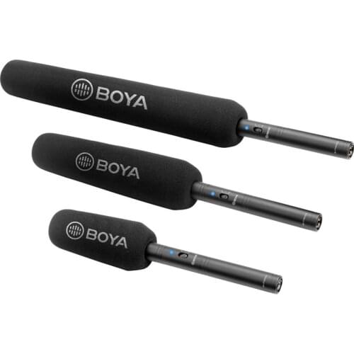 Boya BY-PVM3000 professional directional supercardioid shotgun microphone low cut 3-pin filter xlr output for eng film dslr mic