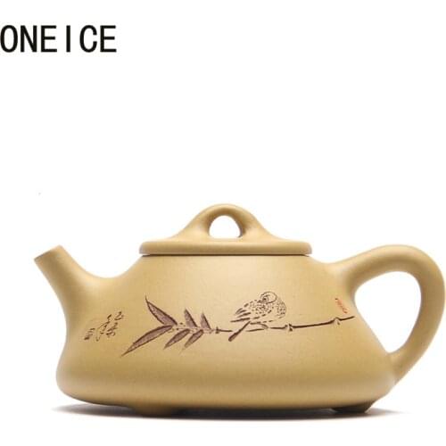 Hand made Yixing Zisha Teapot Stone scoop pot segment mud Tea teapots Author:Fanyue Liang 210ml Duan Chinese Yixing Teaware