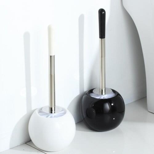 Toilet Brush Holders Bathroom Clearing Tool Standing Set Lavatory 304 Stainless Steel Black Toilet Brush Holder Bath Hardware