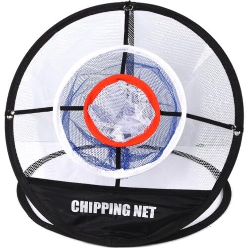 Golf Pop UP Indoor Outdoor Chipping Pitching Cages Mats Practice Easy Net Golf Training Aids Metal + Net