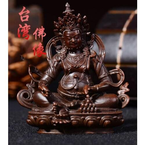 GOOD BUDDHA Buddhist pocket Travel Carry-on talisman good luck bring wealth Tibet Handmade Yellow Jambhala fortune god Buddha