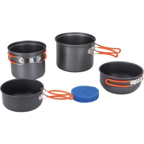 Fire-Maple Portable Outdoor 4Pcs/Set Travel Camping 2-3 People Picnic Cookware Pot Bowl For Stove FMC-208