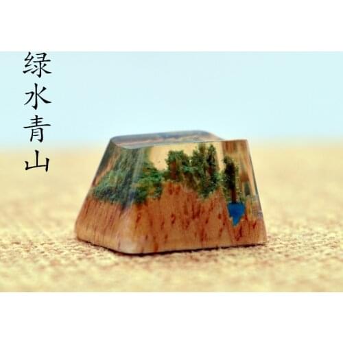 1pc DIY Resin Keycaps Creative Handmade Personalized Customized forest Keycaps For Cherry Mx Switch Mechanical Game Keyboard