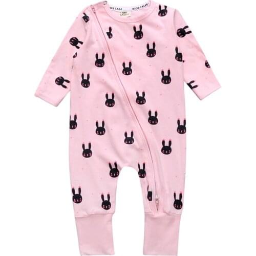 Kids Tales Infant newborn baby clothes cotton Toddler baby boy girl long sleeve Rompers autumn home wear Pajama for 0-24M baby