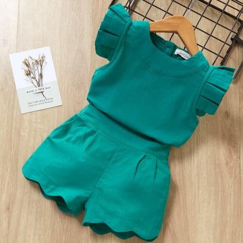 Girls Clothing Set New Summer Baby Girl Clothes Sets Sort Sleeve T-Shirt+Shorts 2Pcs Children Clothes Suits