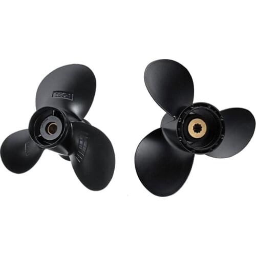 1 Pcs 9 1/4 X 11 Aluminum Alloy Boat Outboard Propeller & 1 Pcs Marine Engine Outboard Propeller 9 1/4 X 10